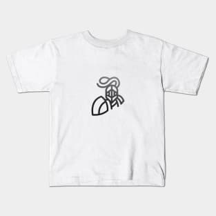 simple monoline knight Kids T-Shirt